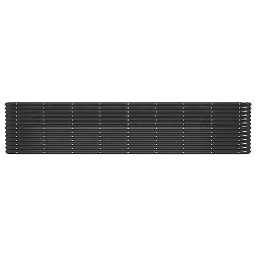 NNEVL Garden Planter Powder-coated Steel 332x40x68 cm Anthracite