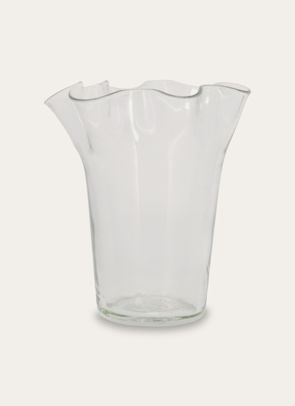 VASE EN VERRE TRANSPARENT EN FORME DE FLEUR TRANSPARENT