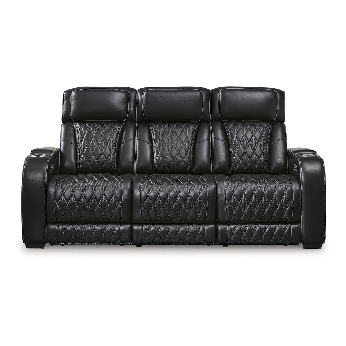 Signature Design by Ashley Boyington Black Power Reclining Sofa - 86W x 38D x 44H