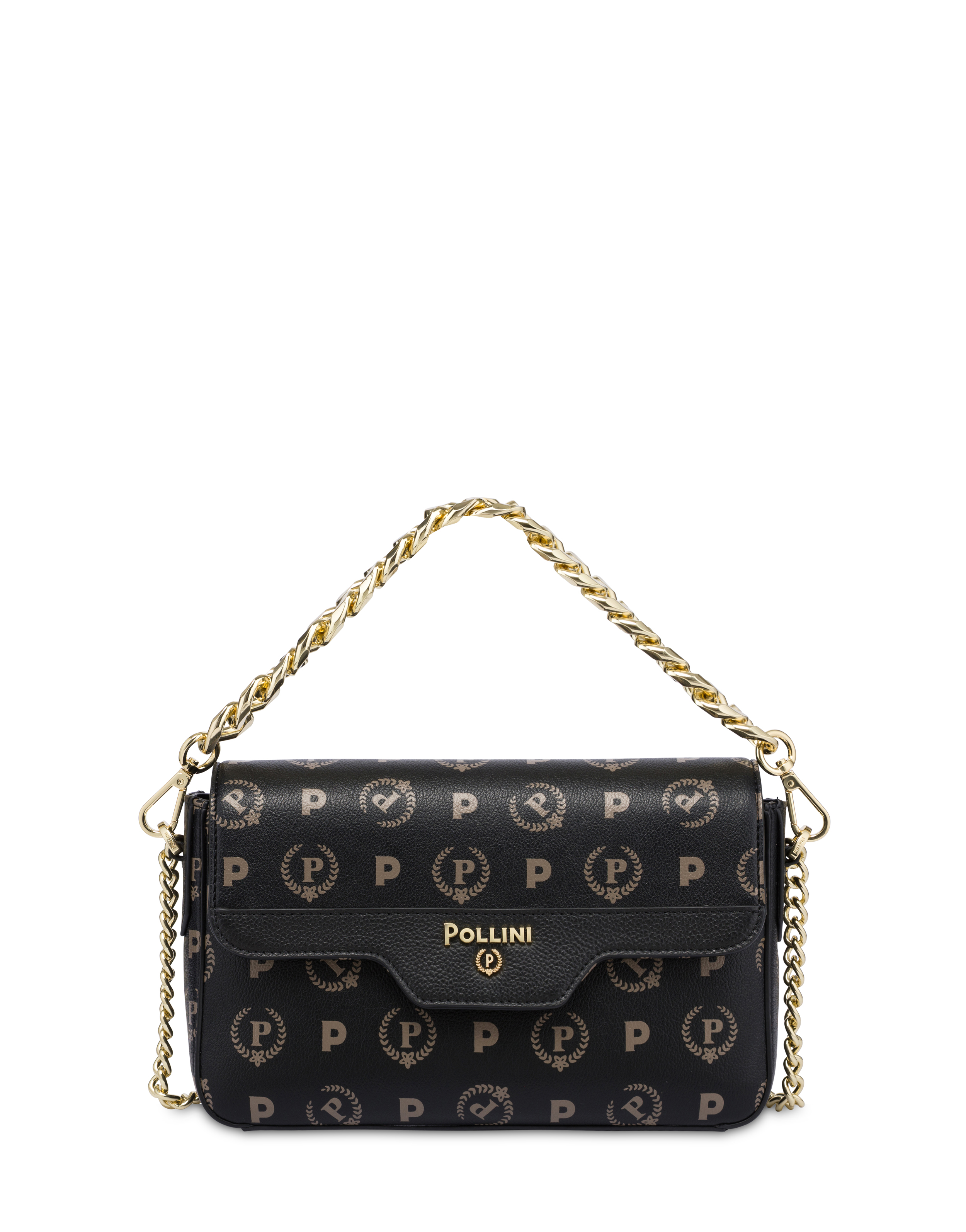 Borsa A Tracolla In Heritage Logo Nero/nero