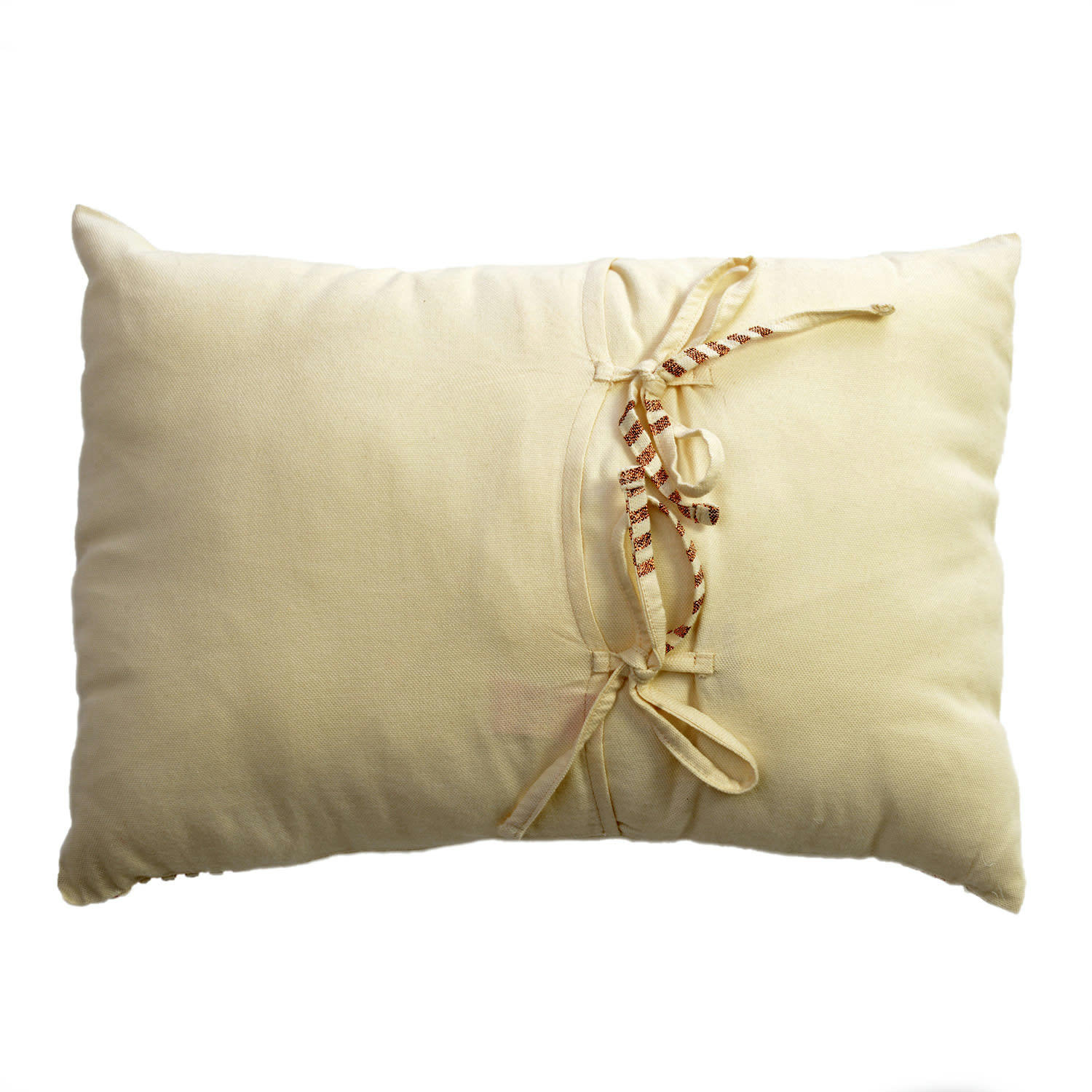 BODRUM - Housse de coussin coton fond noir et rayures argent 35 x 50