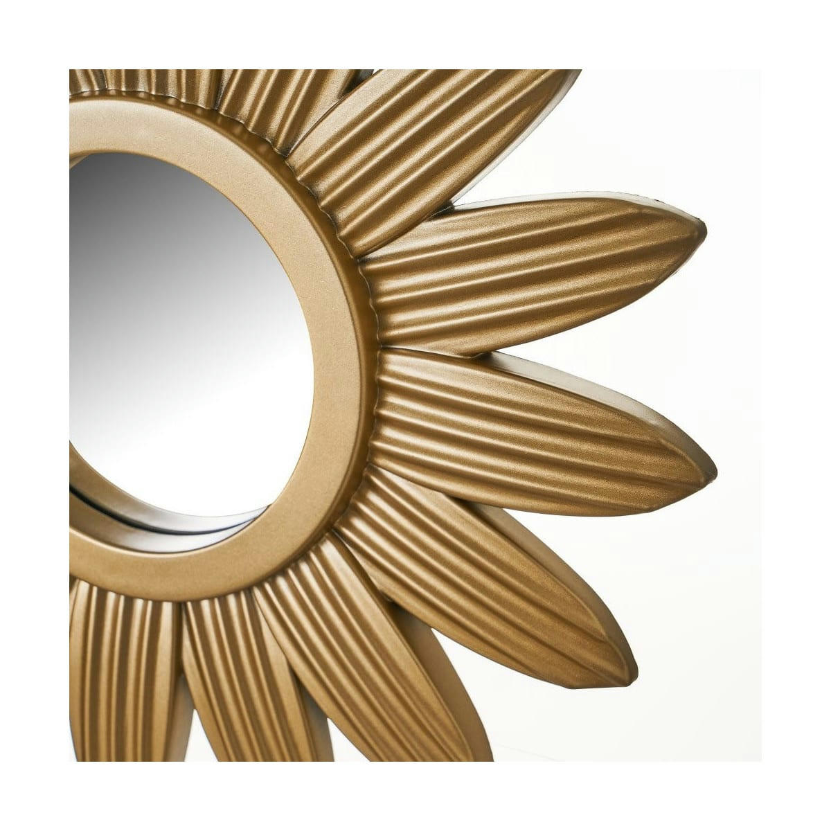 - Miroirs ronds dorés champagne fleurs D25,10cm - Lot de 3