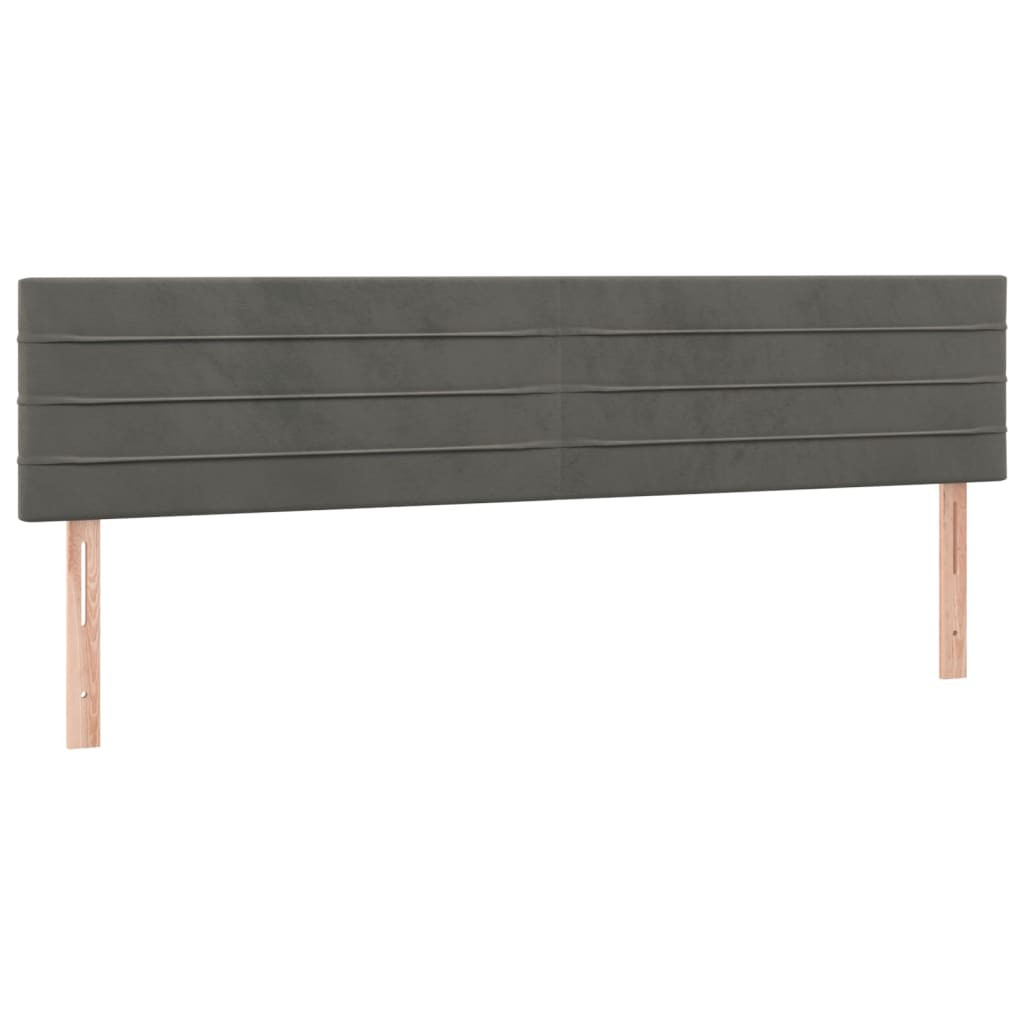 Wezgłowie Szary 200 x 5 x 78/88 cm Aksamit vidaXL