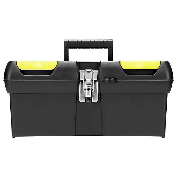 Boîte à outils - Stanley - 16 pouces - Noir et jaune - 2 organiseurs - Poignée articulée