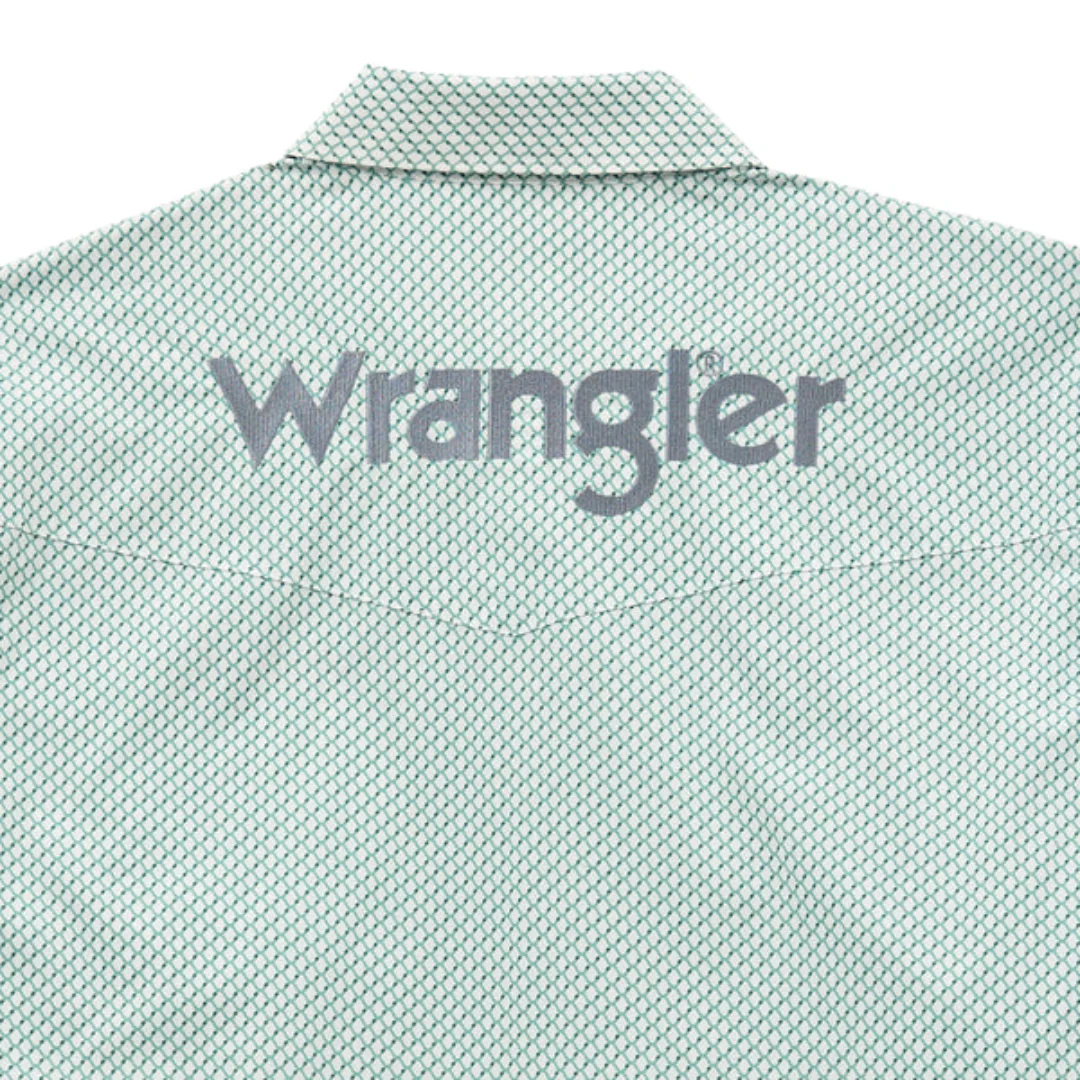 Мужская рубашка Wrangler с длинными рукавами и застежкой на кнопках и логотипом.