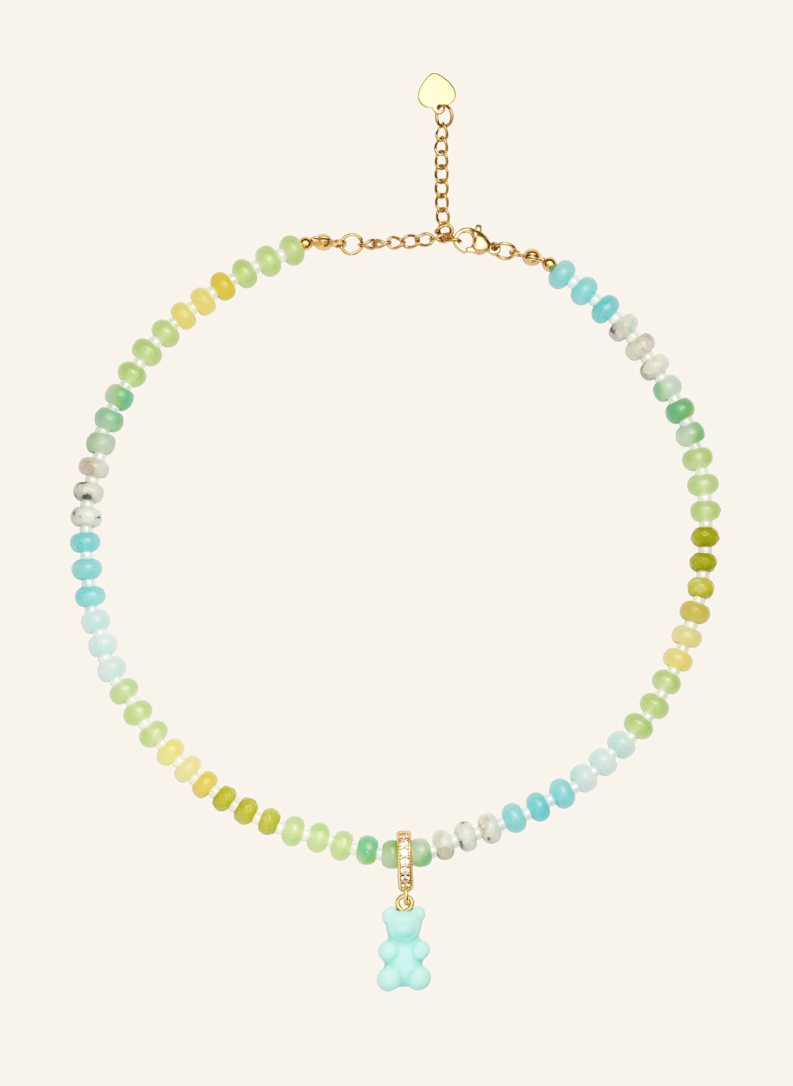 CRYSTAL HAZE Halsketten TROPICAL NOSTALGIA BEAR NECKLACE BLUE by GLAMBOU
