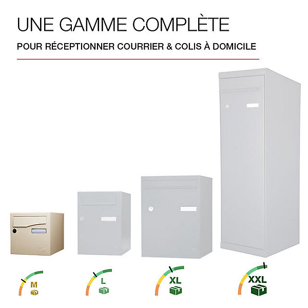 Boite aux lettres Préface 2 portes Ivoire mat RAL 1015M