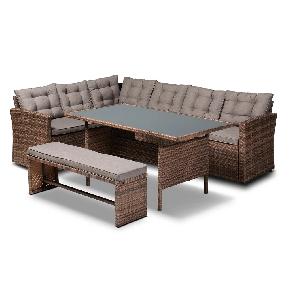 Angela Modern and Contemporary 4-Piece Outdoor Patio Set