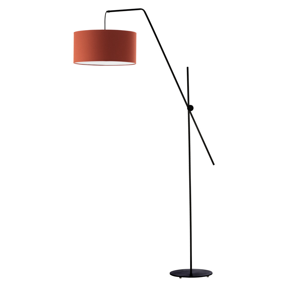 Lampa stojąca BILBAO regulowana do czytania Czarny/ Rdzawy
