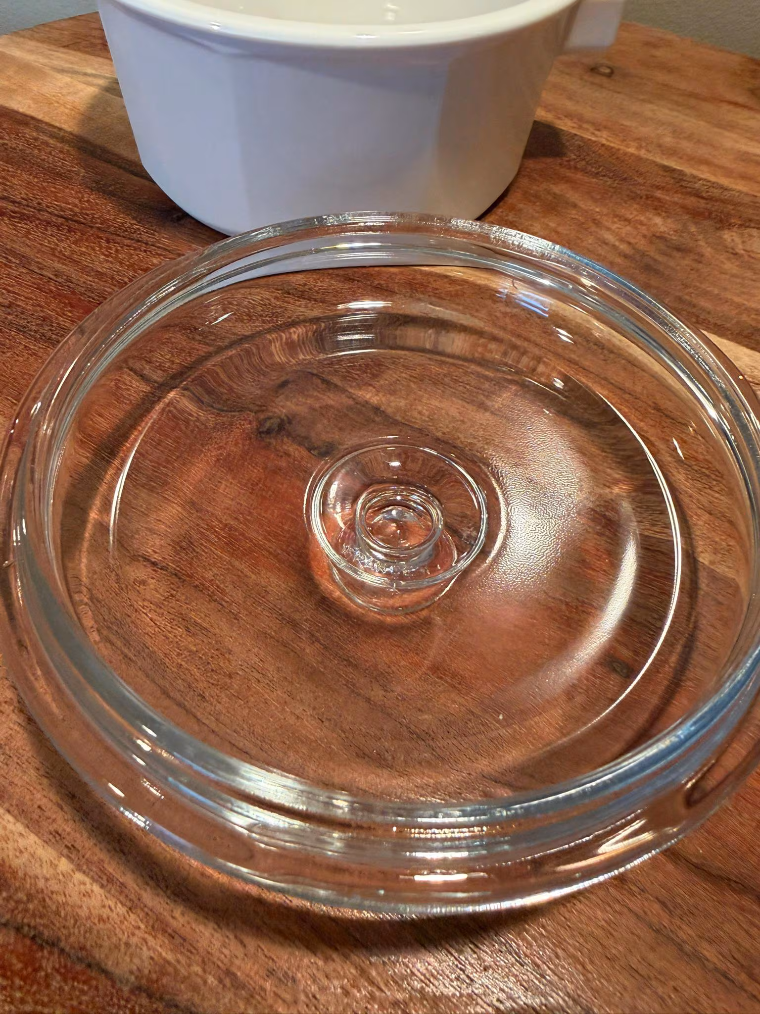 Princess House Nouveau 1 Quart Casserole Dish Saucepan with Glass Lid White Ceramic France