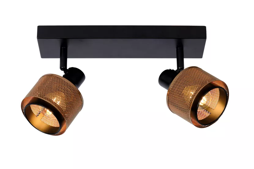 Reflektor sufitowy czarny RAFA 2xE14x40W wym:16x30x14cm Lucide