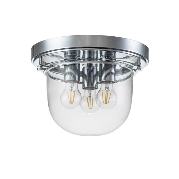 Plafonsrebrny okrągły 33cm Whistling 3xE27x40W IP44 Quoizel