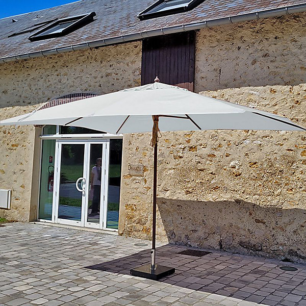 Parasol droit écru 4x3 m Pegasia