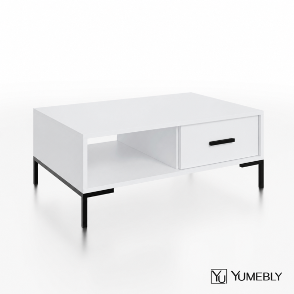Stolik kawowy SIMPLE – Biały | 100x47x60 cm