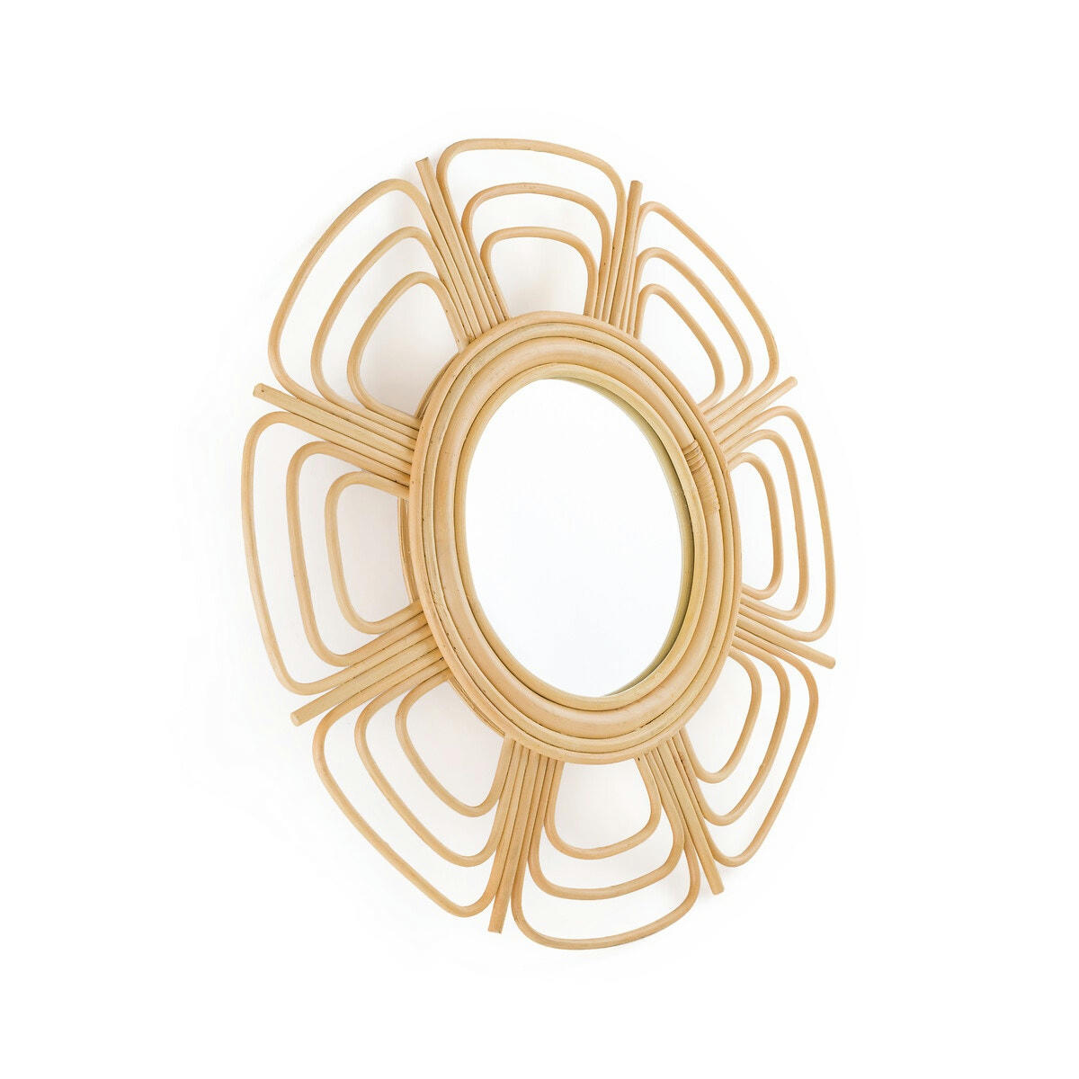 Miroir rond en rotin Ø60 cm, Tadako