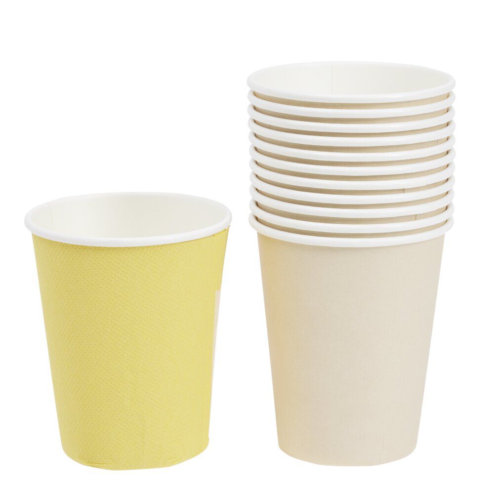 Gobelet en carton jaune x12 25cl