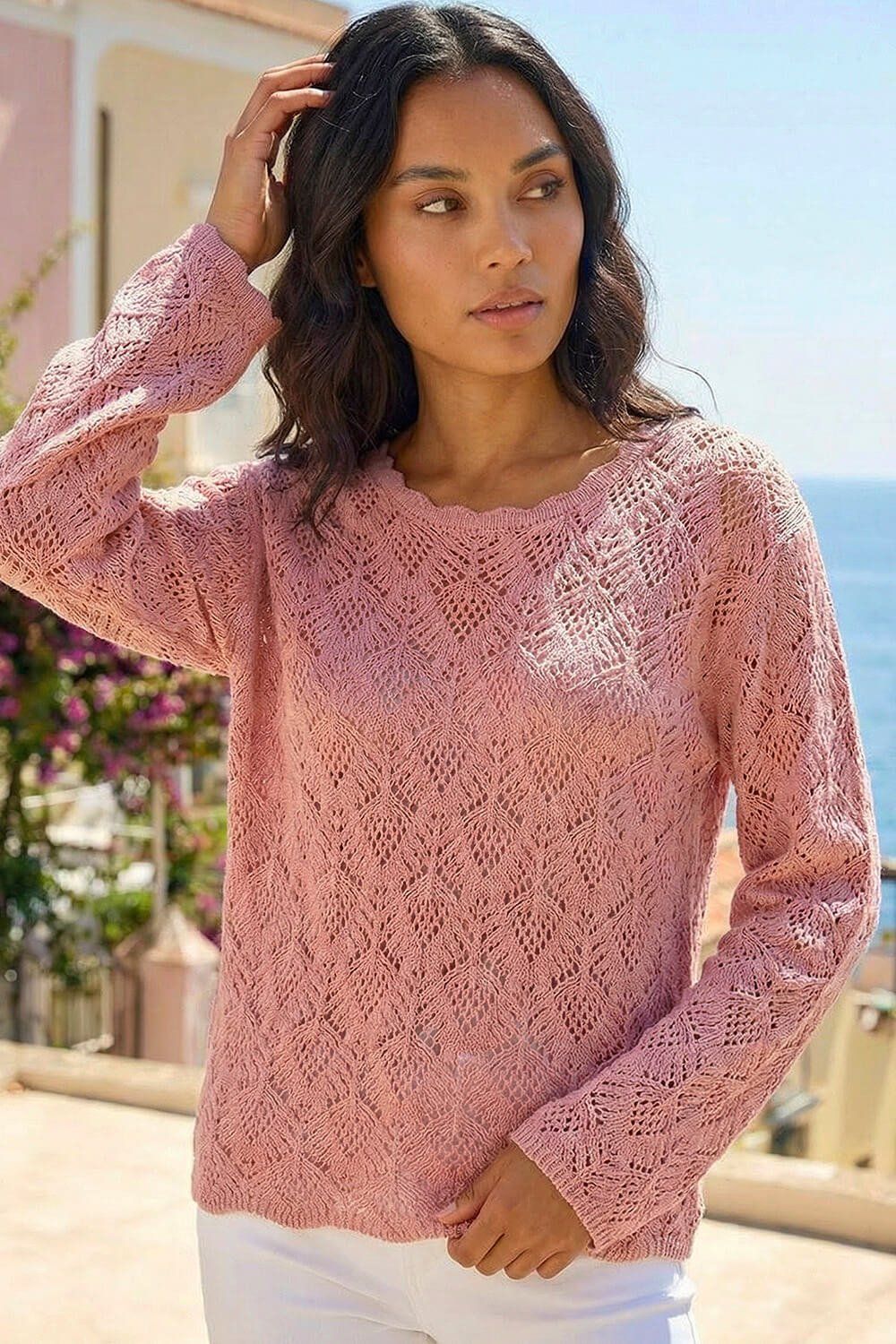 Roman Pointelle Knit Jumper