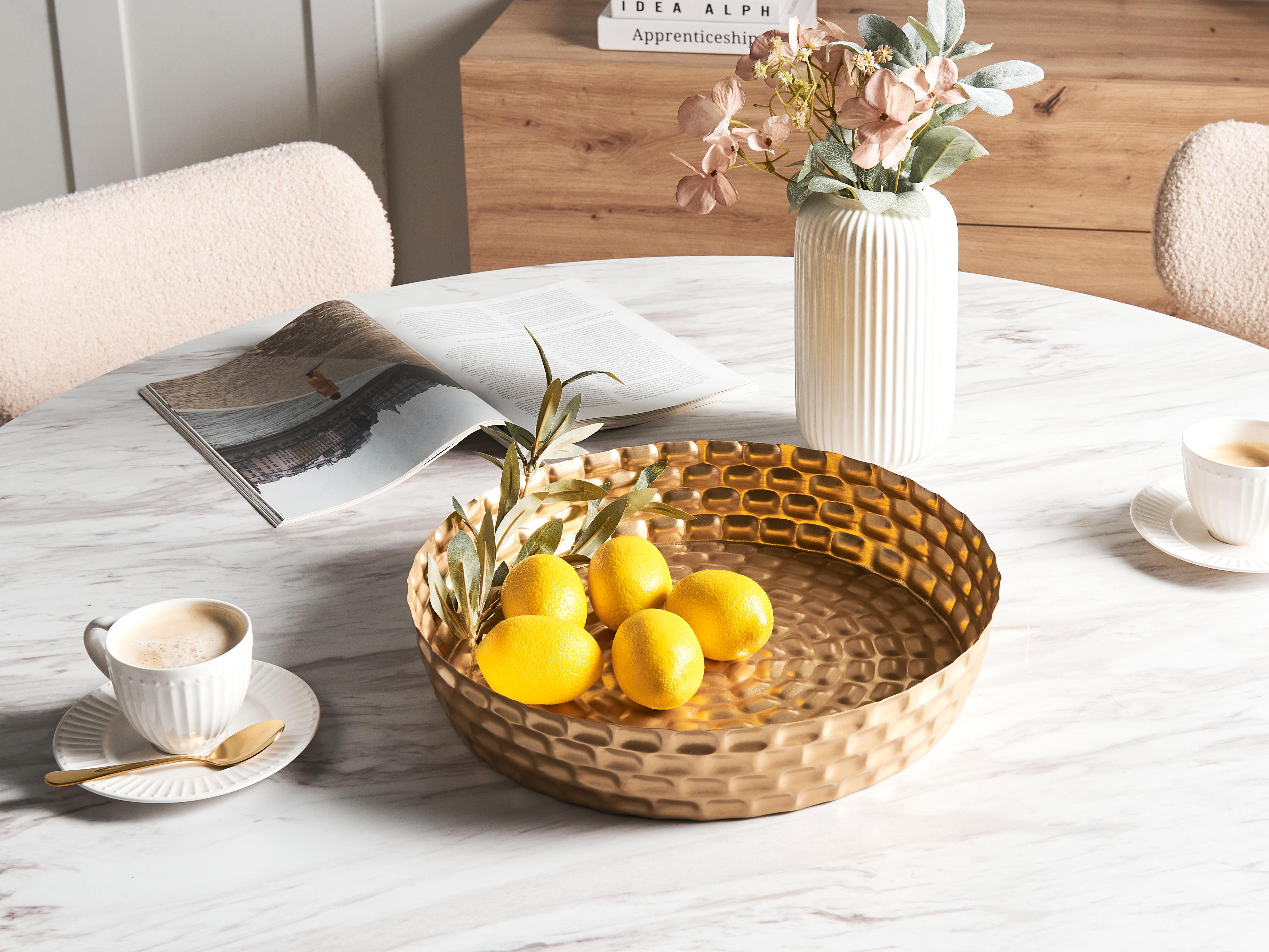 Decorative Tray SUEZ Metal Gold