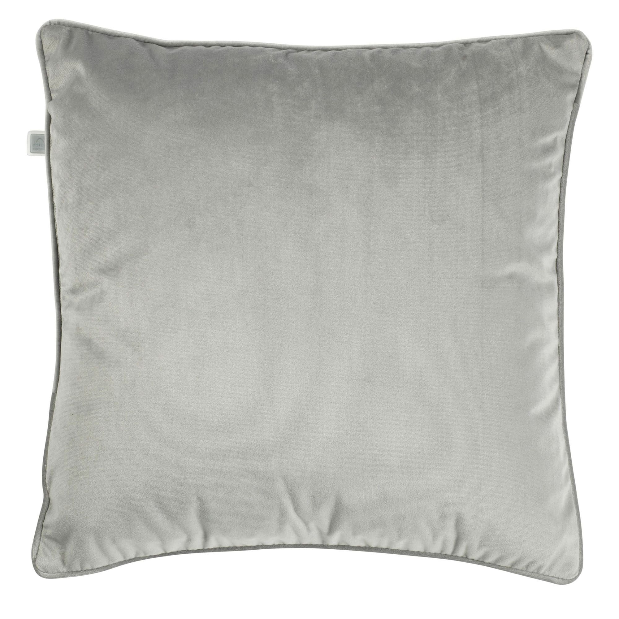 FINN - Kussenhoes 45x45 cm - velvet - effen kleur - Micro Chip - lichtgrijs