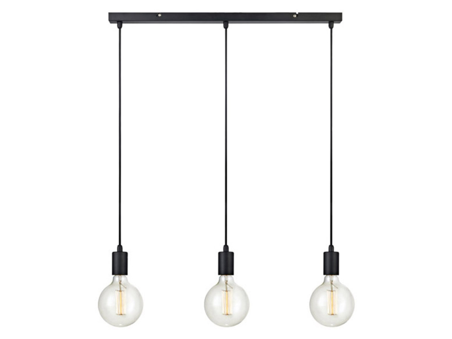 Lampa wisząca Sky 3-punktowa metalowa czarna