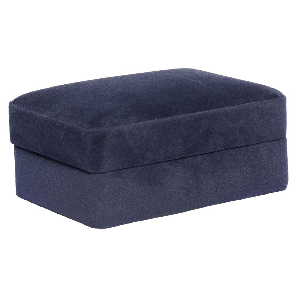 BoÎte décorative en velours bleu marine