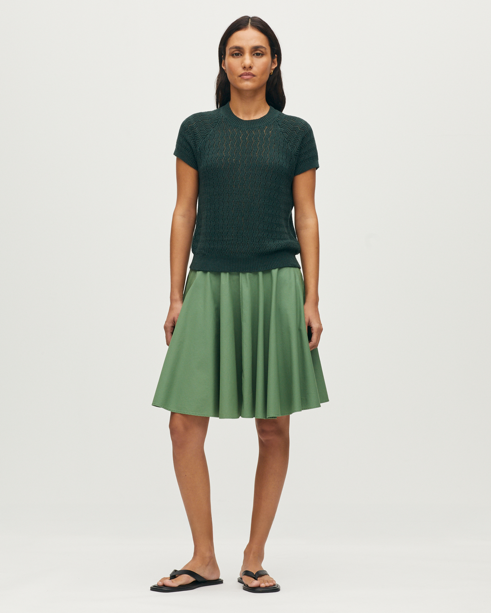 Pull manches courtes en lin