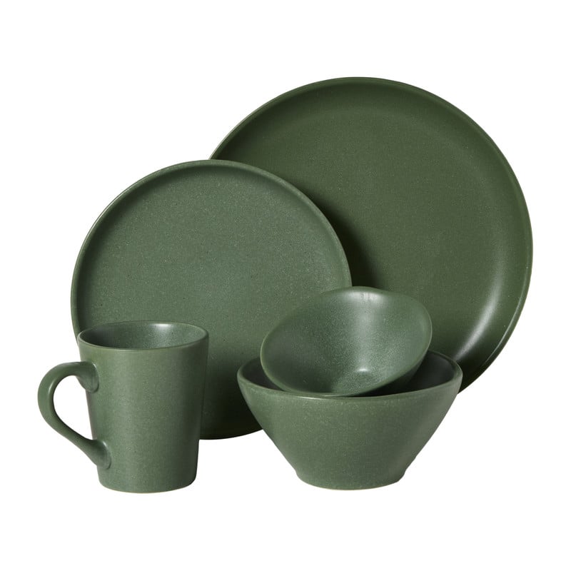 Dinerbord olivo - donkergroen - &Oslash;25.5x2.8 cm