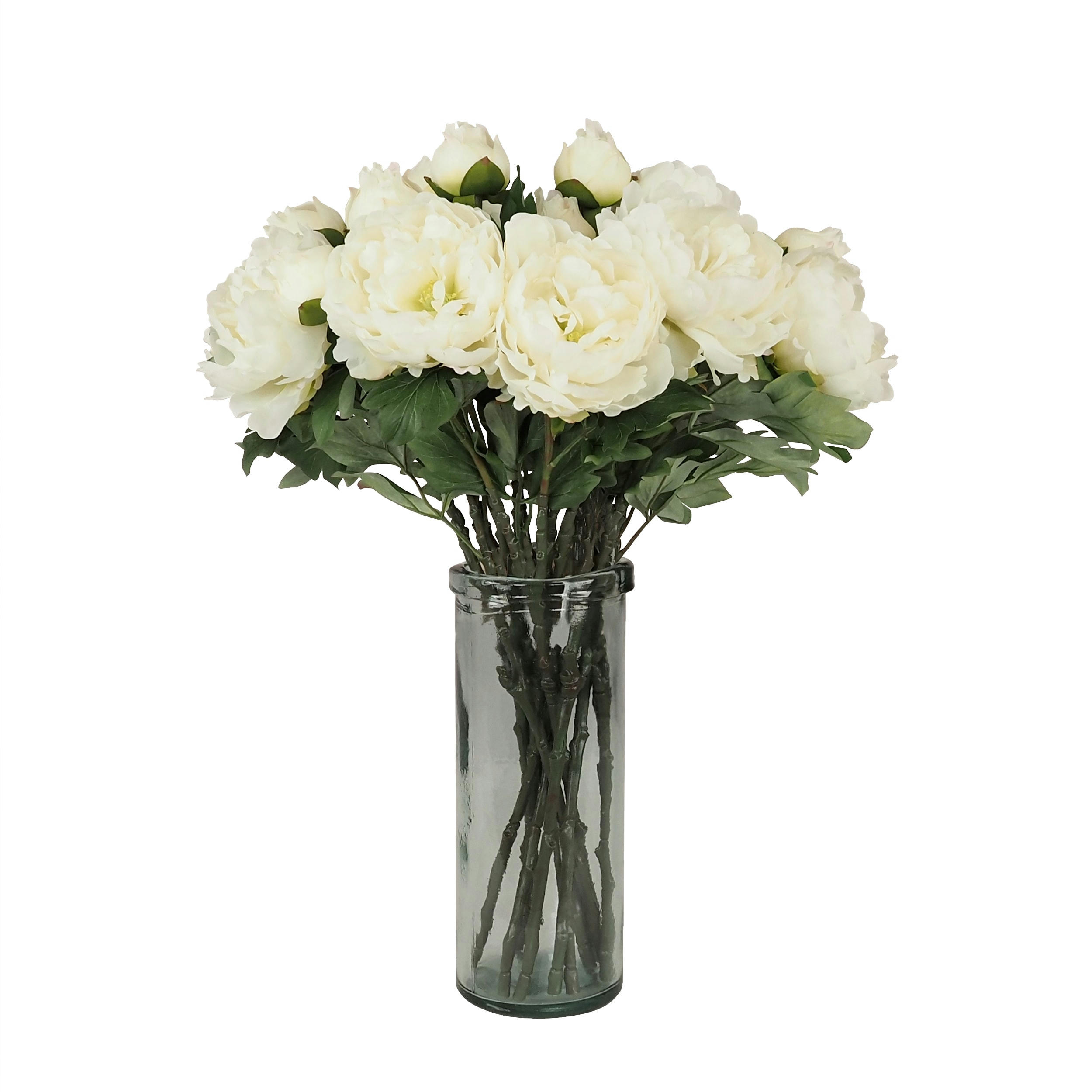 - Pivoine artificielle blanches 69cm lot de 12