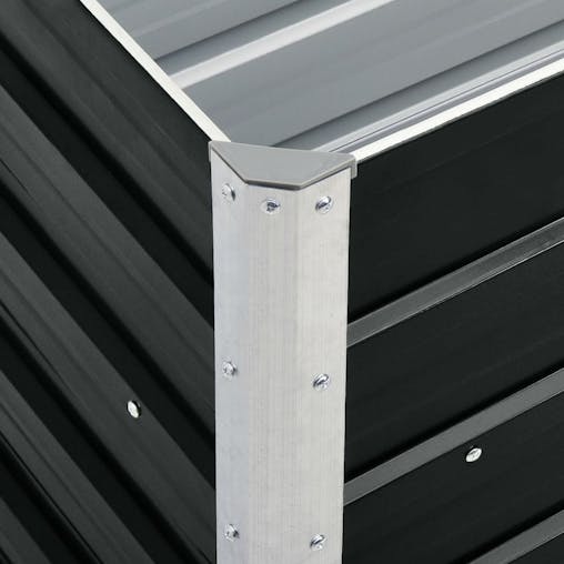 NNEVL Garden Raised Bed Galvanised Steel 240x40x77 cm Anthracite