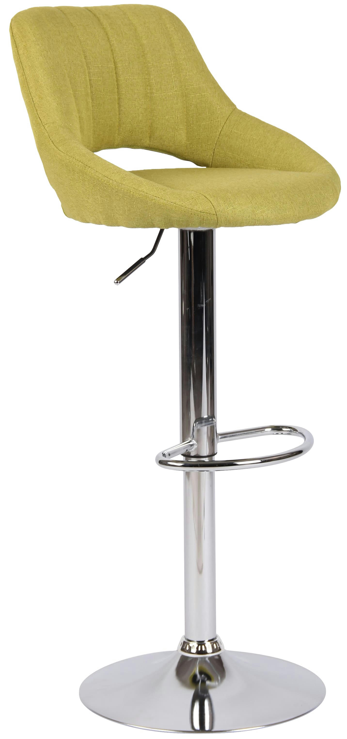 MILET - Tabouret de bar en tissu ajustable pivotant tissu Vert