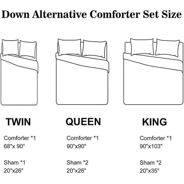 Shatex Tufted Comforters Bedding Set- 3 Piece