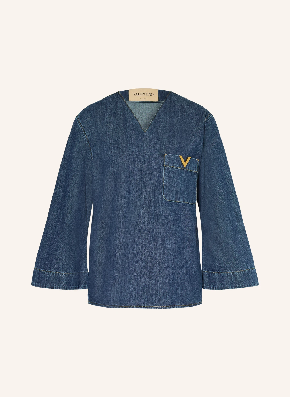 VALENTINO Blusenshirt SOLID in Jeansoptik