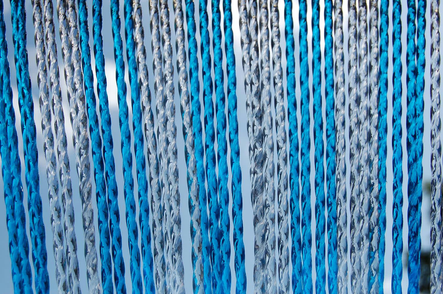 - Rideau de porte en pvc bleu rimini 100x230 cm