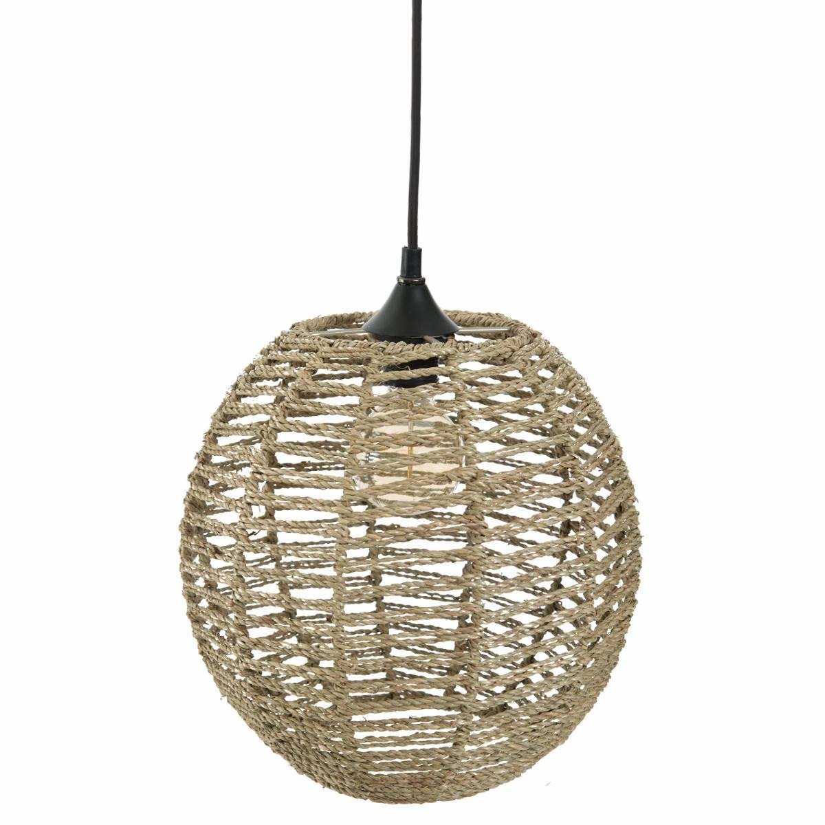 Klosz z trawy morskiej JADA, lampa sufitowa, Ø 35 cm