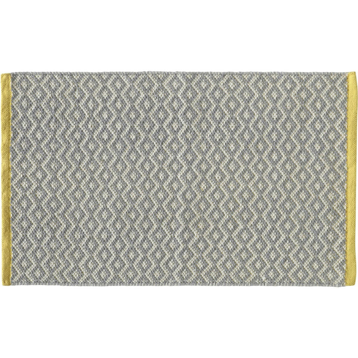 JUNGLE - Tapis de bain en polyester fantaisie gris et jaune 50x120cm