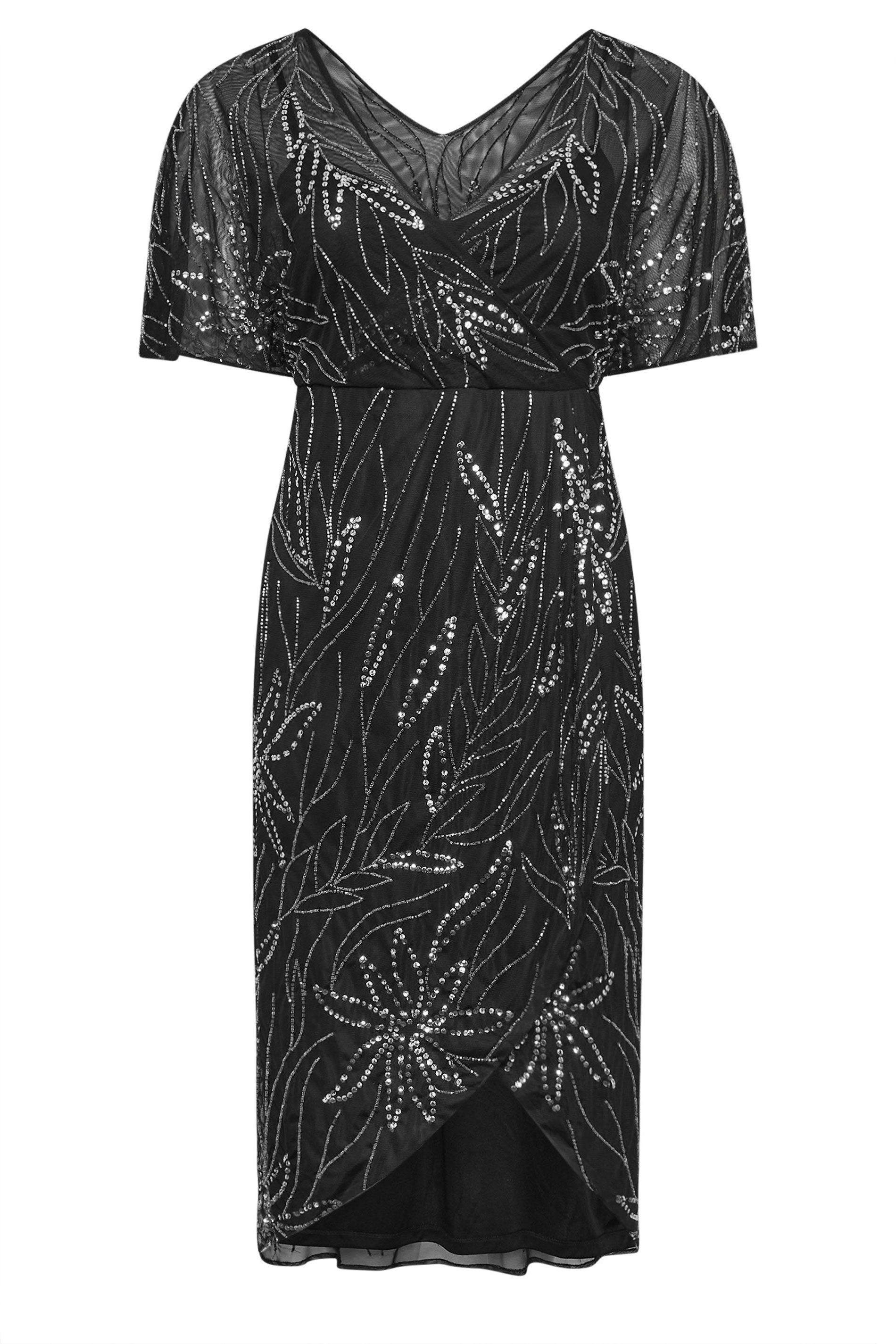 Yours Embellished Wrap Midi Dress