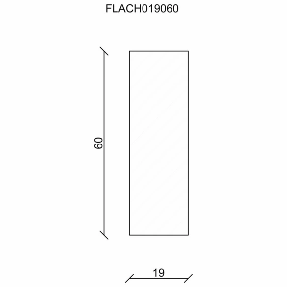 Flachleiste, Fichtenholz natur, LxHxT: 240 x 6 x 1,9 cm