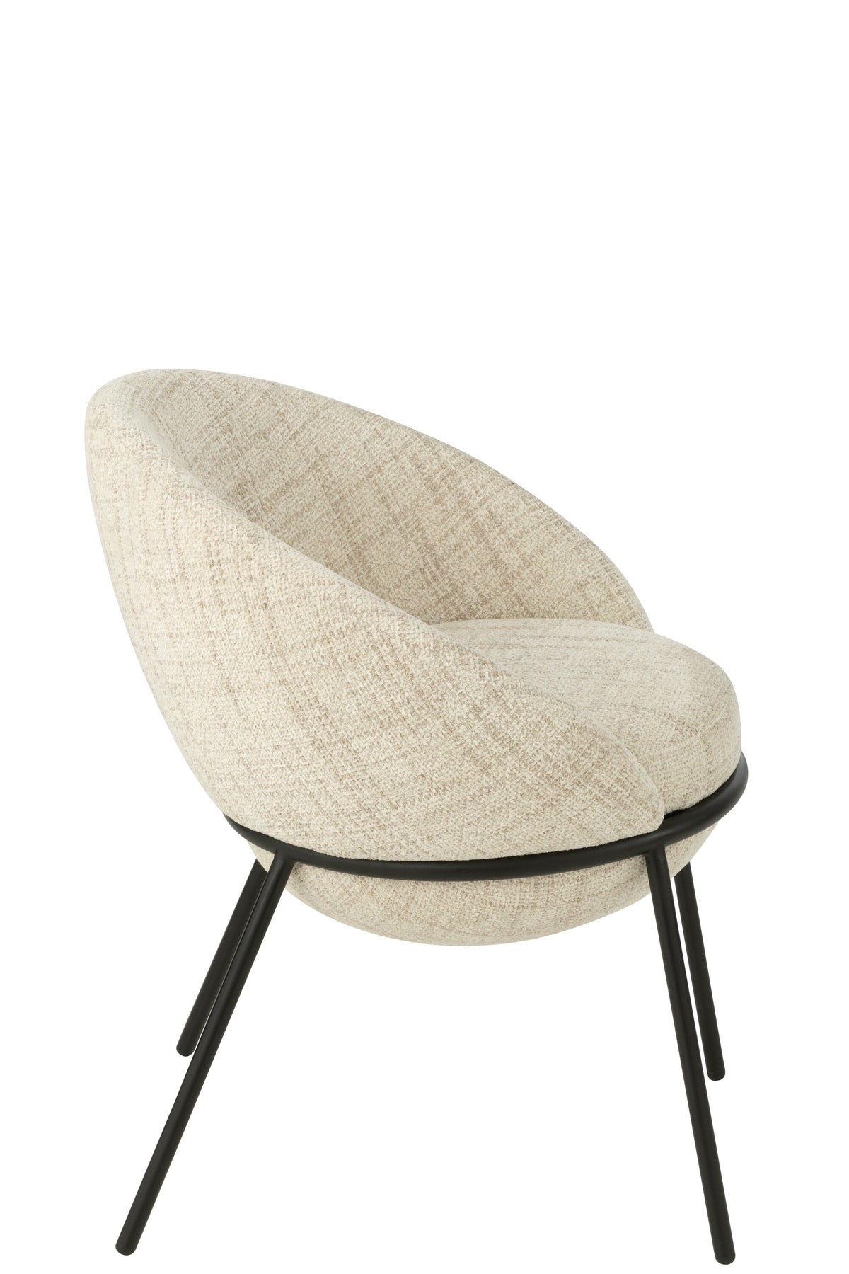 J-Line stoel - ijzer - beige/zwart