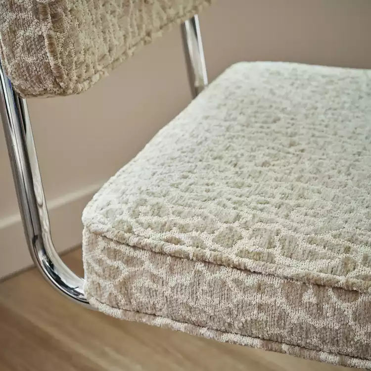 Habitat Enzu Metal Dining Chair - Leopard