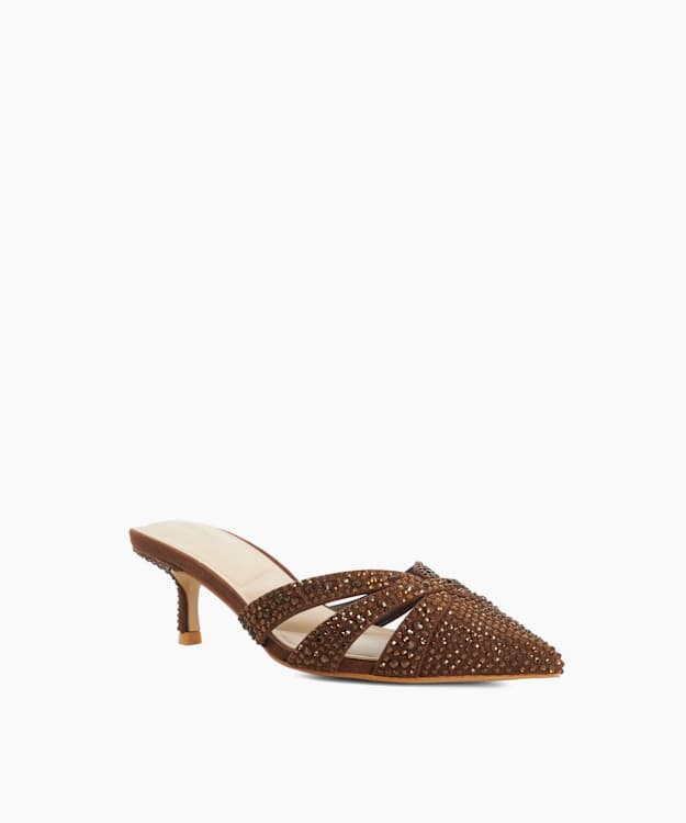 Calla Brown - Embellished Heeled Mules
