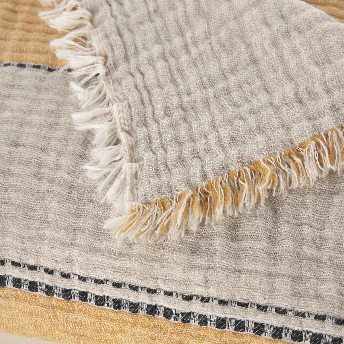 Plaid bicolore en gaze Markita