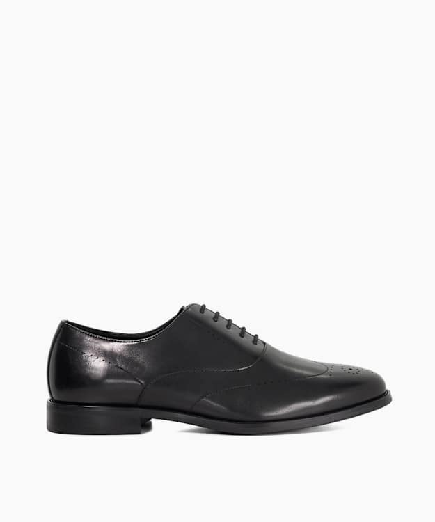 Shaay Black - Lace-Up Leather Brogues