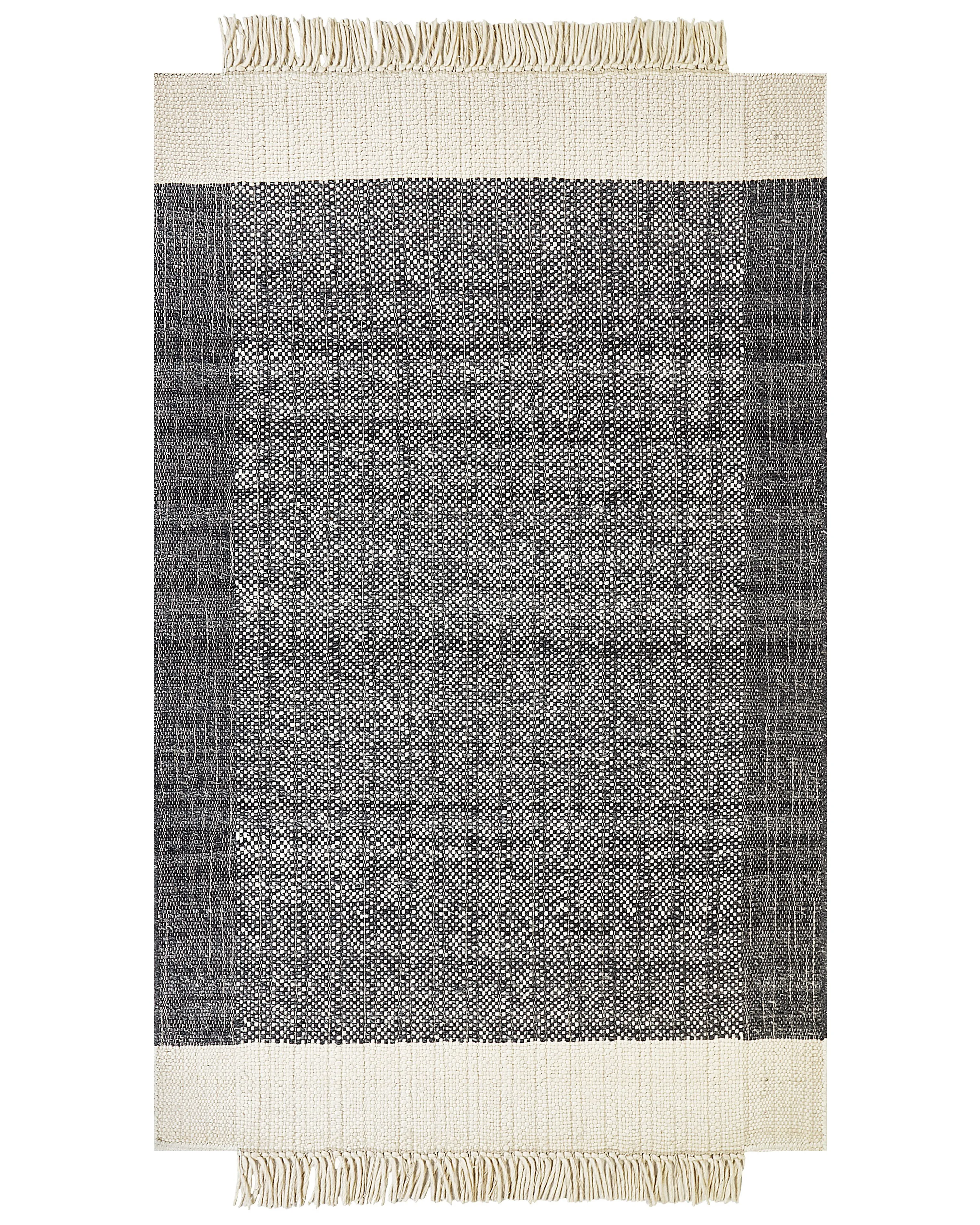 Rug ATLANTI Black 140 x 200 cm Wool