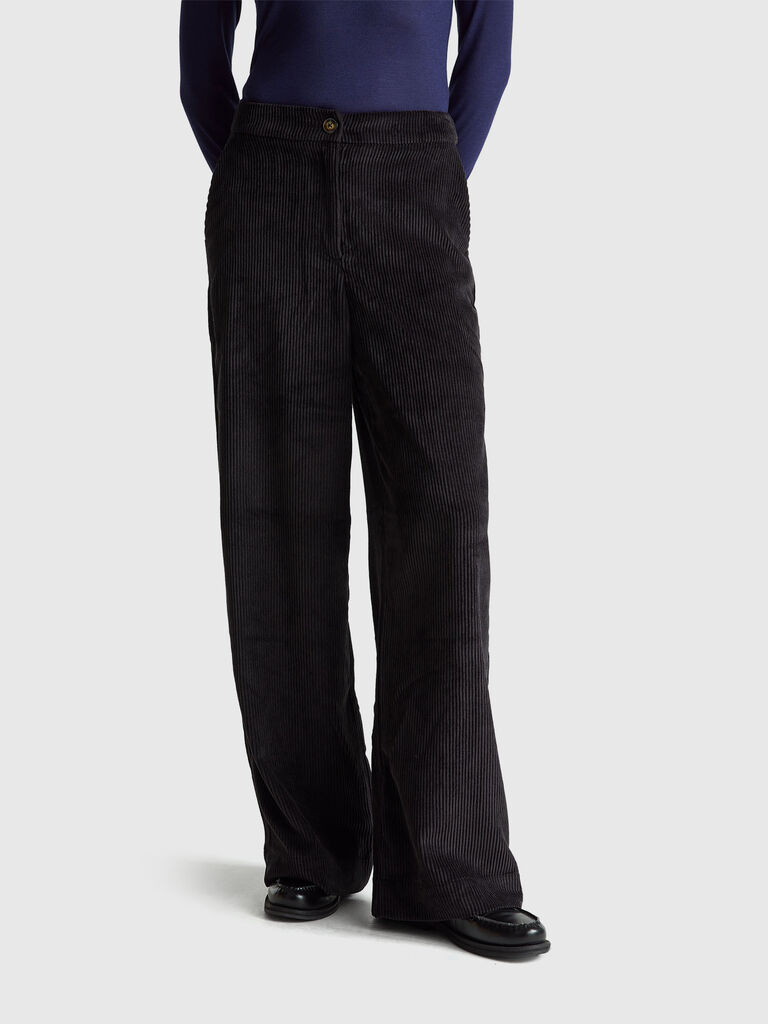 Flared corduroy trousers