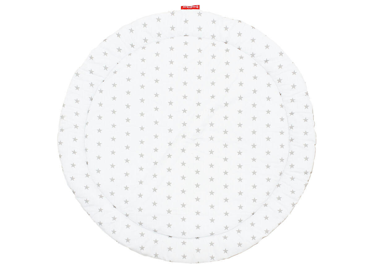 RONDO - Tapis de parc avec etoiles gris et blanc