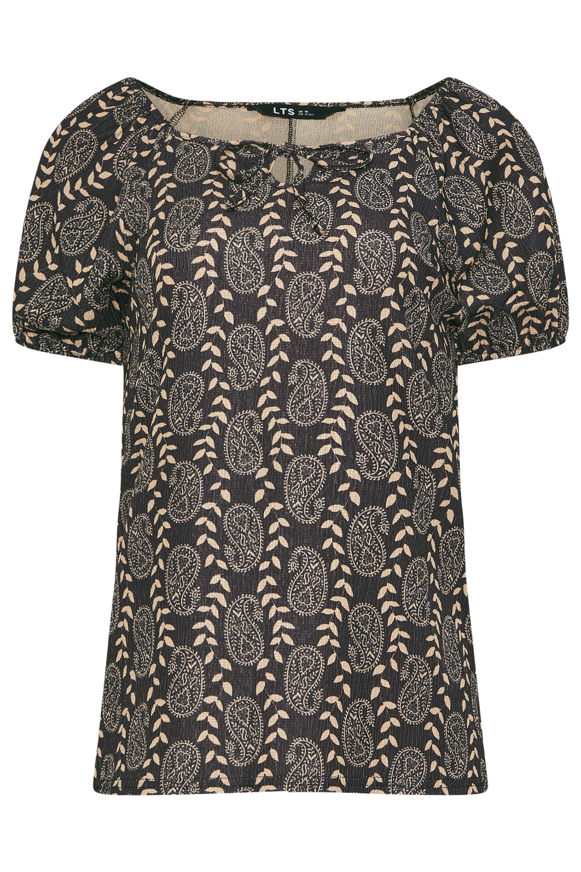 Long Tall Sally Tall Geometric Tie Front Top