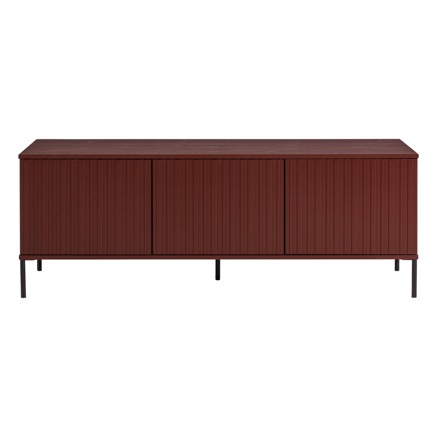 WOOOD tv meubel 150 cm New Gravure - Grenen - Bordeauxrood