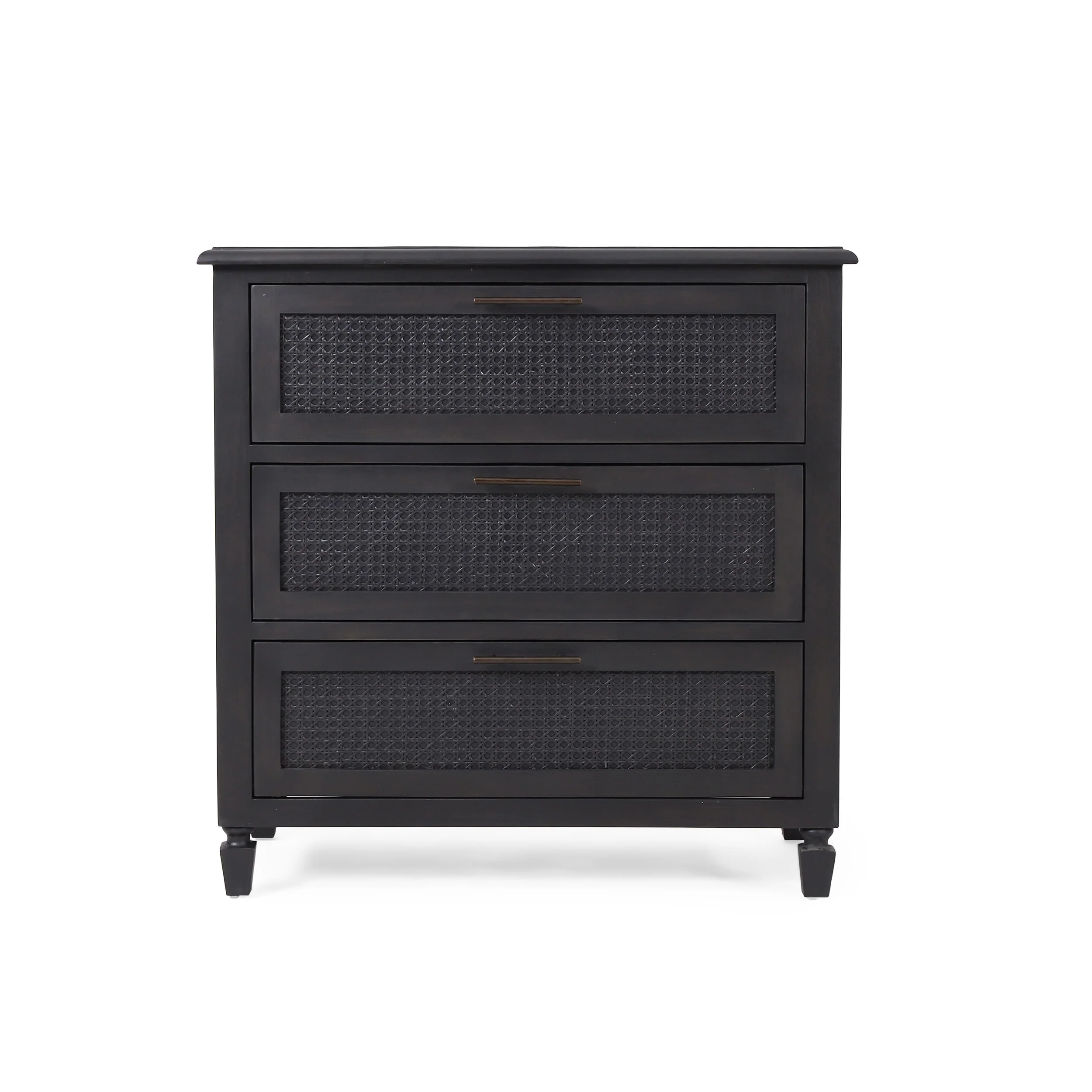 Newell Rustic Acacia Wood and Cane 3 Drawer Dresser by Christopher Knight Home