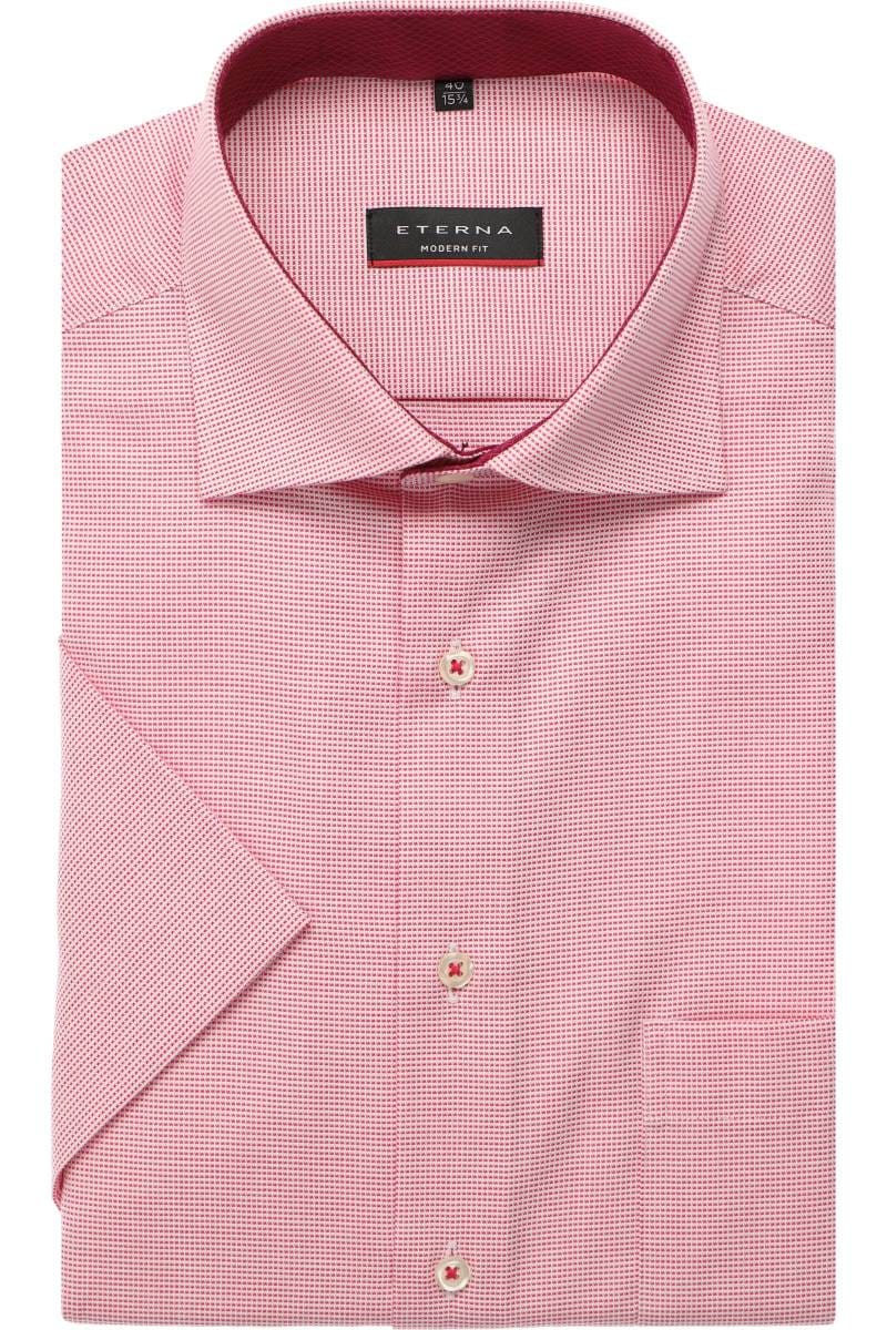 ETERNA Modern Fit Hemd Campari, Strukturiert