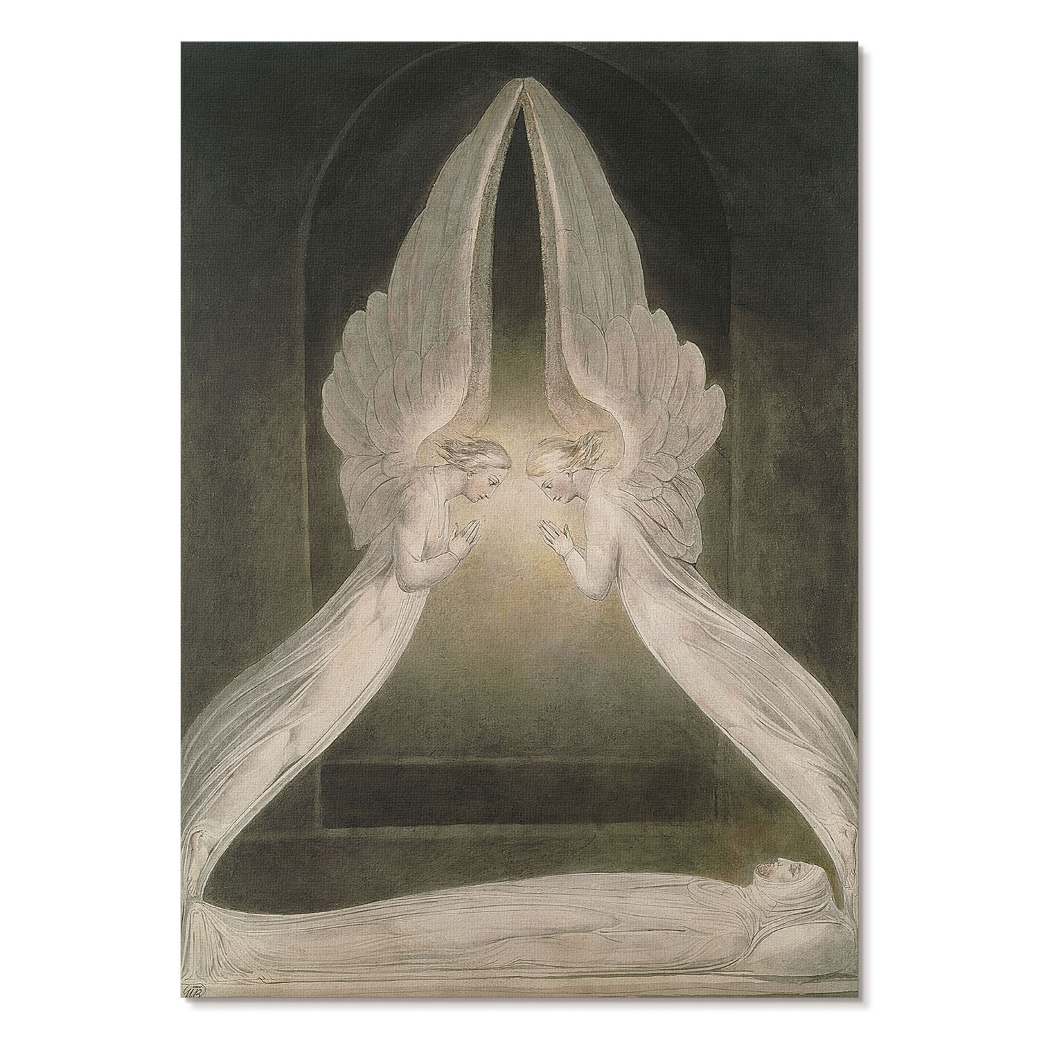 Grafiki na ścianę A4 Chrystus w grobie (1805) projektu Williama Blake'a